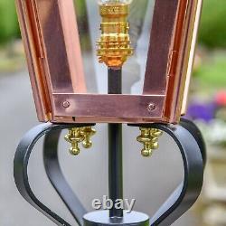 NEW 1.5m Miniature Polished Copper Victorian Lamp Post & Lantern Set
