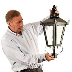 NEW 2.3m Black Victorian Lamp Post & Lantern Set Outdoor Lighting