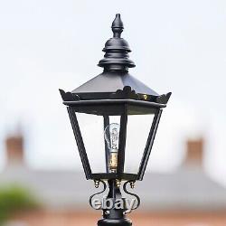 NEW 2m Black Victorian Lamp Post & Lantern Set Outdoor Lighting