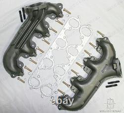 NEW 460 429 LINCOLN MARK III IV EXHAUST MANIFOLDS LEFT/RIGHT with38 PC INSTALL KIT