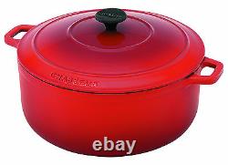 NEW Chasseur Round Cast Iron French Oven 28cm 6.3 L Inferno Red (RRP $669)