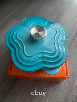 NEW Le Creuset Cast Iron Enameled Flower Cocotte Caribbean Edition Limited F/S
