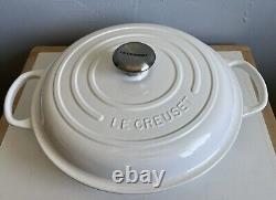 NEW Le Creuset Signature Enameled Cast Iron Braiser Lid 3.5qt Matte White No Box