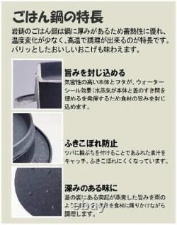 NEW Rice Pot for 2-cups Nanbu Tekki Cast Iron 26.0×20.0×11.5cm from Japan