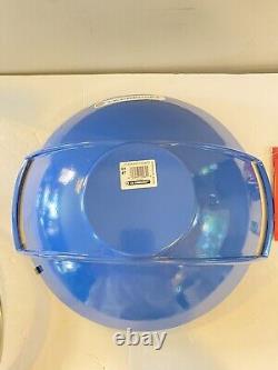 NEW in Box Vintage Le Creuset Wok #36 Retro Blue Cast Iron withGlass Lid 4.75qt