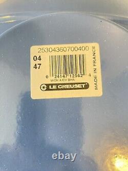 NEW in Box Vintage Le Creuset Wok #36 Retro Blue Cast Iron withGlass Lid 4.75qt