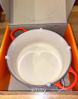 NIB Le Creuset Round Cast Iron Cocotte Dutch Oven 3.5Qt Cerise Red Second Choix