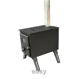 NJ Cold Rolled Steel Portable Wood Stove Burner Cooker Heater Camping