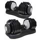 NOMAD Fitness 2 x 25kg Adjustable Dumbbells Selectabell (Pair) 10-in-1 Weight