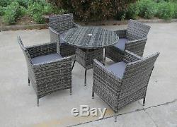 New Bistro 2-4-6 Seater Rattan Wicker Dining Outdoor Garden Furniture Set