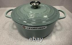 New Le Creuset Signature Enameled Cast Iron Round Dutch Oven 5.5 Qt Sea Salt 26