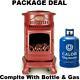 New Red Provence Calor Portable Mobile Heater Complete Full Gas Bottle & Reg