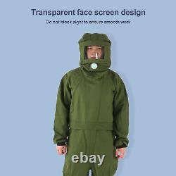 New Sand Blasting Suit Protective Hood Prevent Dust Splash Work For Cast Iron Sh