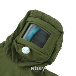 New Sand Blasting Suit Protective Hood Prevent Dust Splash Work For Cast Iron Sh