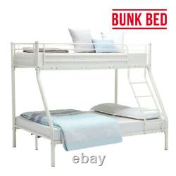 New Single Triple Bunk Beds Metal Frame High Sleeper Children Kids Beds