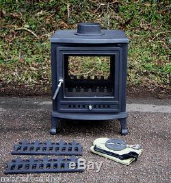 Nuri 8kw DOUBLE SIDED woodburning multifuel fire wood burner multi fuel stove