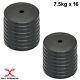 Olympic 2 Rubber Coated Cast Iron Weight Plates Barbell Gym Weightlifting Disc