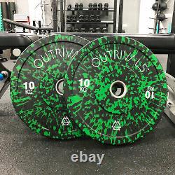 Olympic Rubber Weight Plates 5kg 25kg 2 Inch Bumper Pairs Sets Gym Crossfit