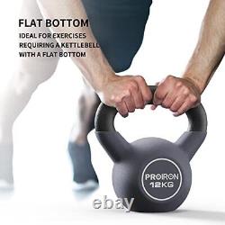 PROIRON Kettlebell 12kg Cast Iron Neoprene Coated Home Gym Strength Training