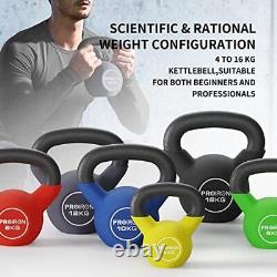 PROIRON Kettlebell 12kg Cast Iron Neoprene Coated Home Gym Strength Training