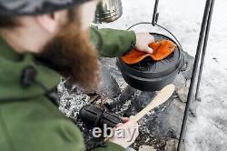 Petromax FT6 Cast Iron Stew Pot Camping Cooking Pot Dutch Oven Stock Pot Pan