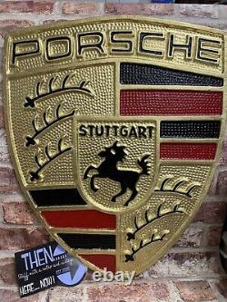 Porsche Large 57cm High Aluminium Garage Wall Sign/Plaque new