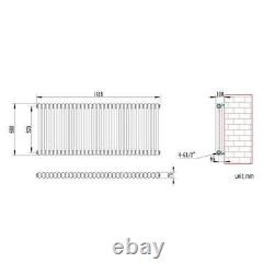 Radiator Vertical Horizontal Cast Iron Style Traditional Grey Two Column Rad UK