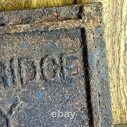 Rare Antique Cast Iron 1913 American Bridge Company Of New York Plaque Sign14x14