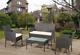 Rattan Garden Furniture Set 4 Piece Outdoor Sofa Table Chairs Patio Wicker