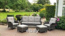 Rattan Garden Furniture Set 5 Piece Chairs Sofa Table Outdoor Patio Set