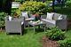 Rattan Keter Garden Furniture Set 4 Piece Chairs Sofa Table Patio Conservatory