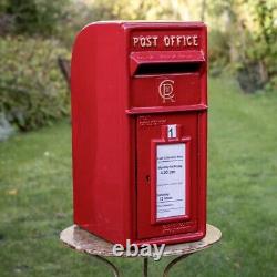 Red Cast Iron Post Box CR