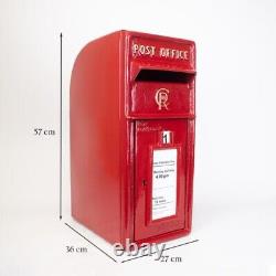 Red Cast Iron Post Box CR