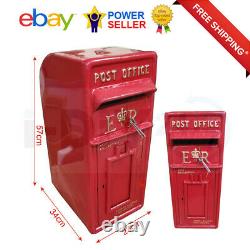 Rolson Cast Iron ER Royal Mail Post Box Postal Box Red British Mailbox