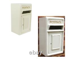 Rolson Wall Mounting Cast Iron Post Box Postal Box Cream British Mailbox