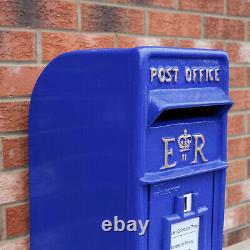 Royal Mail Post Box Cast Iron Pillar ER Letter Wall Mount Postal Floor Stand