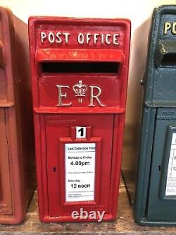 Royal Mail Post Box Cast Iron Post Office ER Red British Post box Reprodution