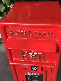 Royal Mail Post Box ER British Post Box Machan Red Cast Iron Mail Box Chubb Lock