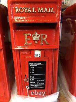 Royal Mail Post Box ER British Post Box Machan Red Cast Iron Mail Box Chubb Lock