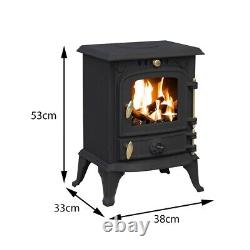 RoyalFire 4.5kW DEFRA Approved Indoor Cast Iron Wood Charcoal Burning Stove
