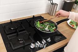 Russell Hobbs RH60GH402B Glass hob with 4 Gas Burners Manual Dial Control
