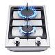 SNDOAS 30 cm Gas Hob 2-Burners Built in Gas Cooktop Cast Iron Support NG/LPG