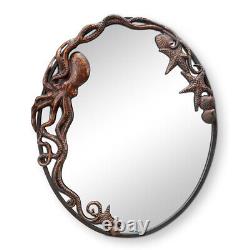 SPI Cast Iron Octopus Oval Wall Mirror