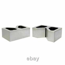 Set of 2 Pcs Cast Iron V-Block 6 Long 6 x 2 x 4 inch Support For Round Stick
