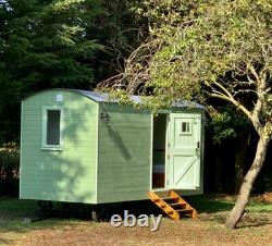 Shepherd Huts, luxury bedroom, kitchen, shower room- wood burner