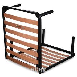 Small Double Folding Bed Frame 4ft x 6ft3 size 120x190 cm with Beech Wood Slats