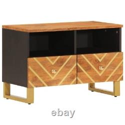 Small Tv Unit Cabinet Rustic Wooden Tv Stand Media Storage Shelves Drawers Wood