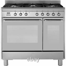 Smeg CG92PX9 90cm 5 Burners A/A Dual Fuel Range Cooker Stainless Steel New