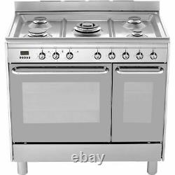 Smeg CG92PX9 90cm 5 Burners A/A Dual Fuel Range Cooker Stainless Steel New
