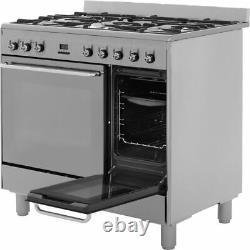 Smeg CG92X9 90cm 5 Burners A/A Dual Fuel Range Cooker Stainless Steel New